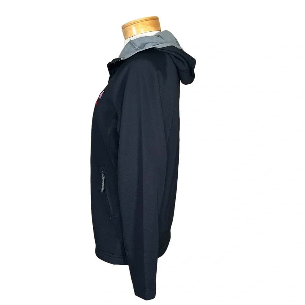 Tri-Mountsin Women’s Fleece Lined Black Jacket With Embroidered Dog Paw Small - Picture 5 of 12